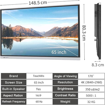 65" Touchscreen Monitor Smart Board, 4K Interactive Presentation Electronic - Image 7