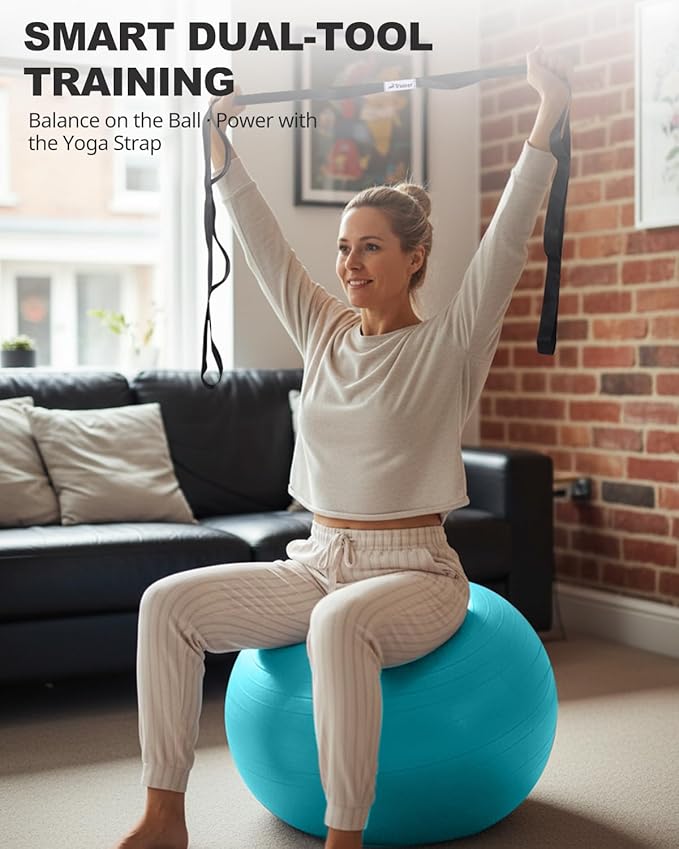 Trideer Exercise Ball for Yoga, Pilates & Fitness – Stability Ball Equipment - Image 5