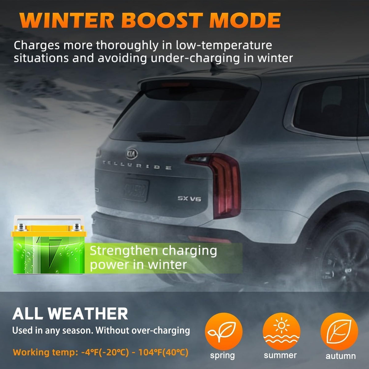 SolaMr 12V 24V Heavy Duty Car Battery Charger, 0-20A Automatic Trickle Charge...