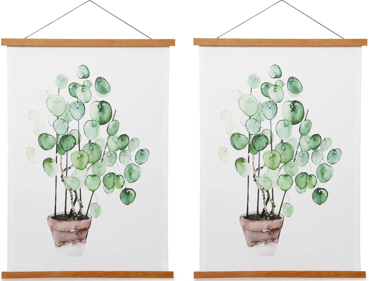 Magnetic Poster Hanger Frame for 18x24 18x18 18x12 Movie Music Posters Wall Art, 2 Pack Wood Picture Frames for Large Canvas Diamond Map Decor, Living Room Calendar Banner Tapestry Photo Hanging Stand