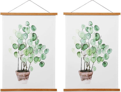 Magnetic Poster Hanger Frame for 18x24 18x18 18x12 Movie Music Posters Wall Art, 2 Pack Wood Picture Frames for Large Canvas Diamond Map Decor, Living Room Calendar Banner Tapestry Photo Hanging Stand