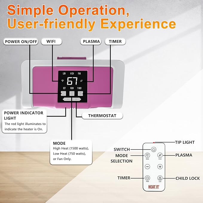 HEATIT Space Heater with Remote - Image 2