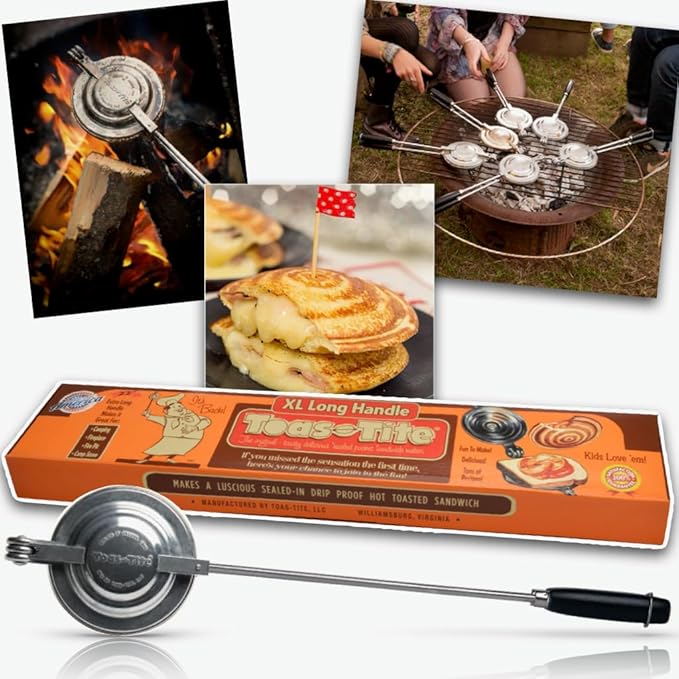Sandwich Grill XL, Handheld Panini Press & Sandwich Maker, Cast Aluminum Pie by Toas-Tite