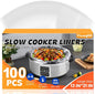 100 Pack Slow Cooker Liners, Large Size 13"x 21" Cooking Bags Disposable Pot by YixangDD
