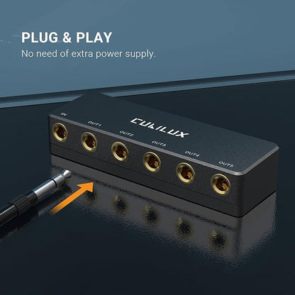 Cubilux Passive 6.35mm Headphones Splitter Box, 1/4” Stereo Multi Audio - Image 4
