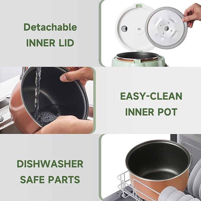 Rice Cooker 6 Cup, Small Rice Cooker - Image 6