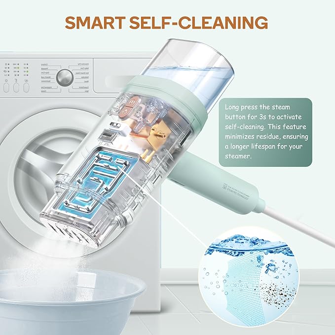 Newbealer Steamer for Clothes, Dual Voltage 100-240V, 1200W Travel Steamer - Image 7