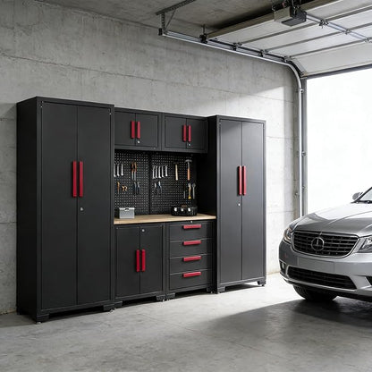 Garage Storage Cabinet System, Cabinet Drawers, Pegboard - Image 8