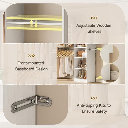 W1 Closet System, 3.5FT-7.7FT Closet Organizer System - Image 6