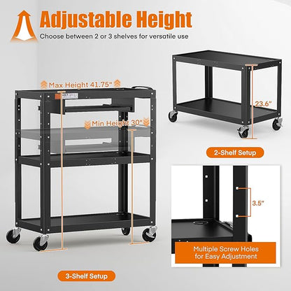 Extra-Large 3-Tier Utility Cart - Image 4