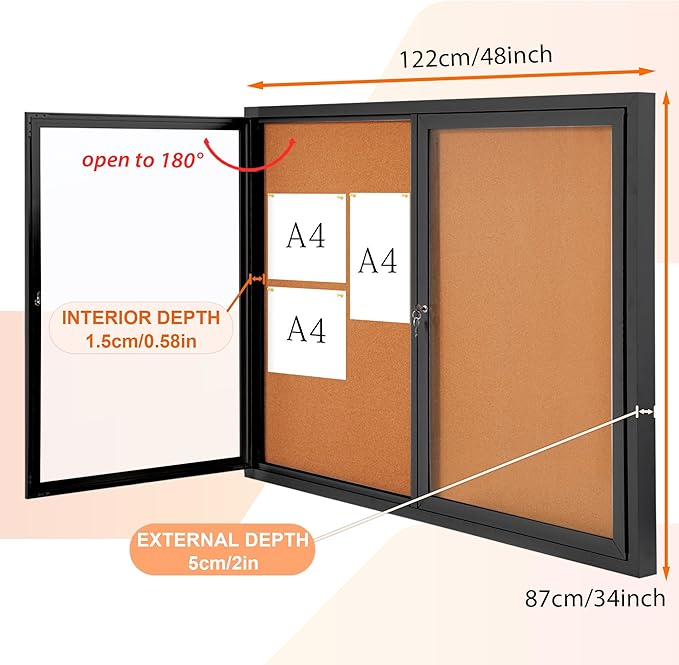 Enclosed Bulletin Board Outdoor Noticeboard - Image 2