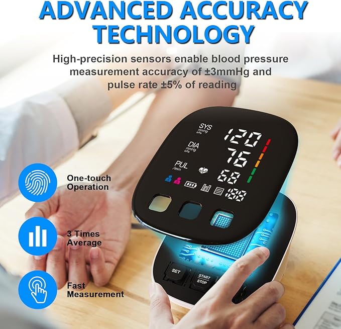 Blood Pressure Monitor, Automatic Upper Arm Blood Pressure Monitors - Image 2