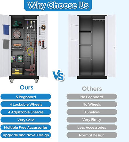 SUXXAN Broom Closet Storage Cabinet - Image 8