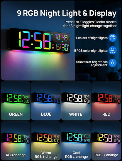 18.5" Large Digital Wall Clock - Image 3