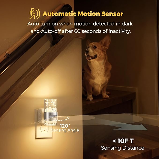 L LOHAS LED Motion Sensor Night Light, Dimmable Night Lights Plug into Wall - Image 4