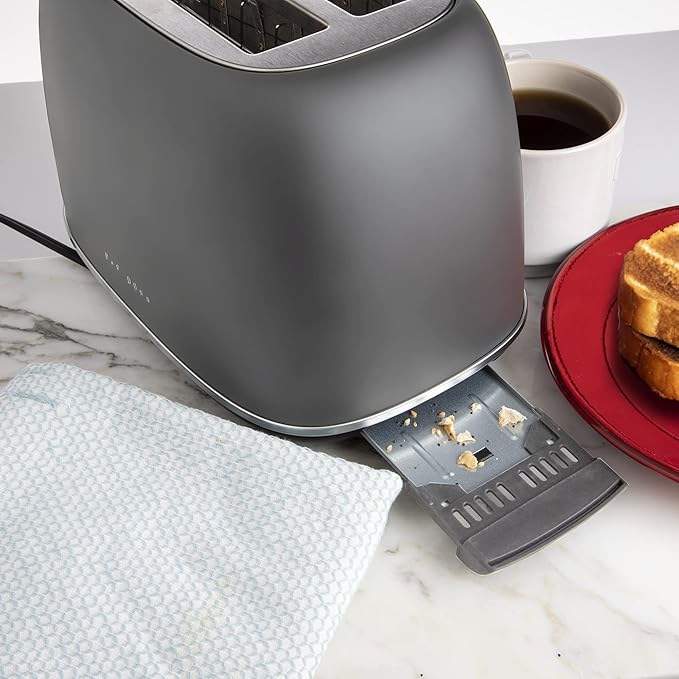 Rae Dunn Retro Rounded Bread Toaster, 2 Slice Stainless Steel Toaster - Image 4