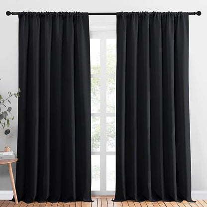 NICETOWN Black Blackout Curtain Blinds by NICETOWN