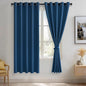 JIUZHEN Classic Blue Blackout Curtains by JIUZHEN