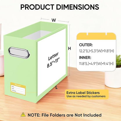 BALEINE File Organizer Box, Cardboard File Folder Organizer - Image 3