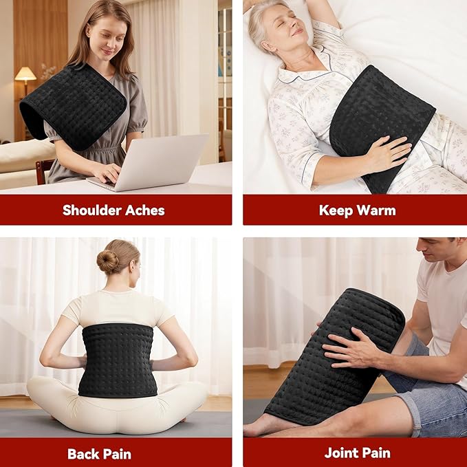 MASVIS Heating Pad for Back Pain, Electric Heating Pads - Image 3