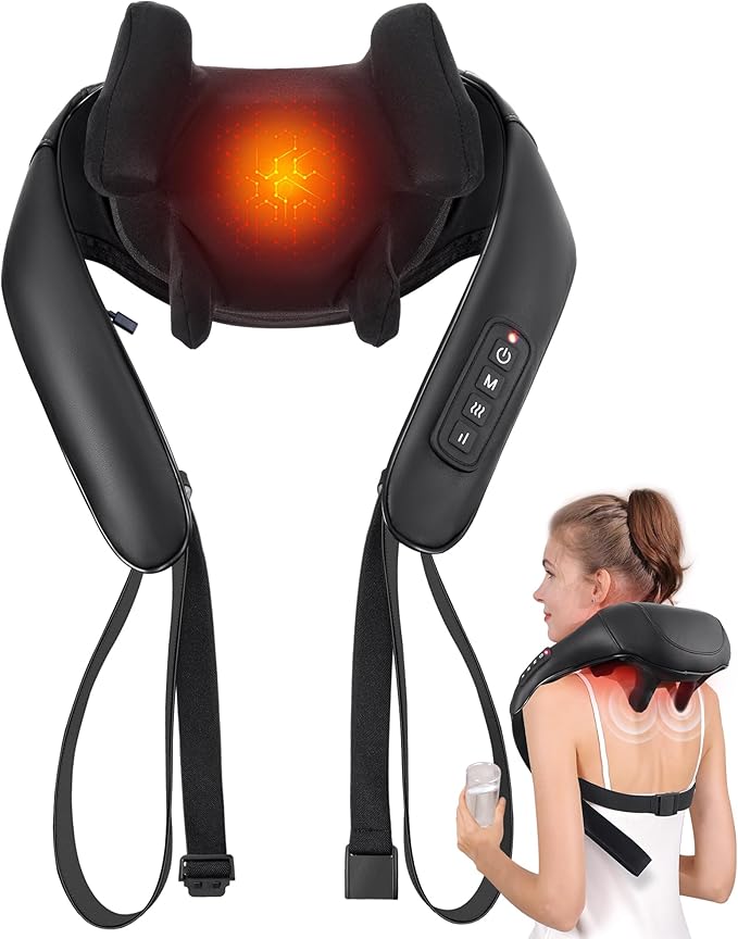 Shiatsu Back and Neck Massager, Cordless Shoulder Massager by MASGRE