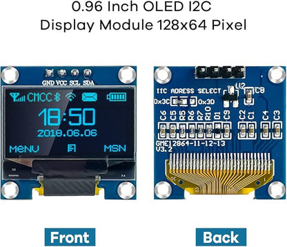 Hosyond 5 Pcs 0.96 Inch OLED I2C IIC Display Module 12864 128x64 Pixel SSD1306 - Image 2