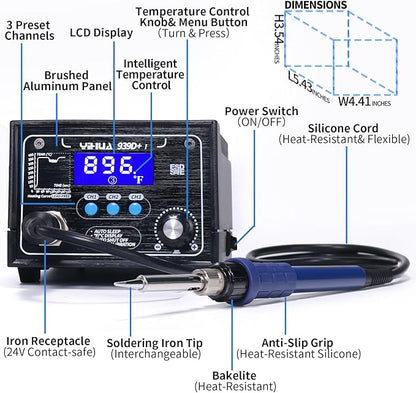 YIHUA 939D+ I Soldering Station, 75 Watt Equivalent - Image 4