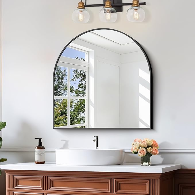 CIRCUMI Arched Wall Mirror, Metal Frame, Large Size - Image 2