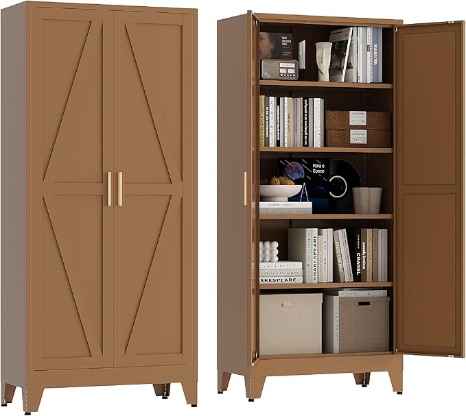 71" Tall Pantry Cabinet, Kitchen Pantry Storage Cabinets by XIUSVON