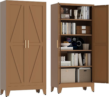 71" Tall Pantry Cabinet, Kitchen Pantry Storage Cabinets by XIUSVON