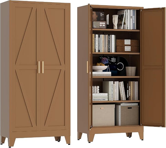 71" Tall Pantry Cabinet, Kitchen Pantry Storage Cabinets by XIUSVON
