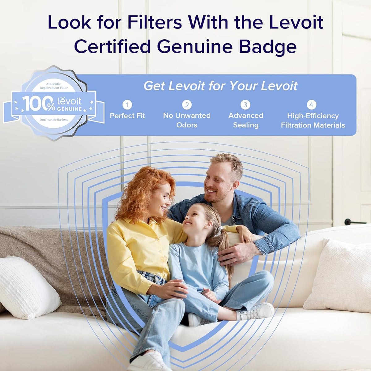 levoit smart air purifier for home large room on a desk or shelf