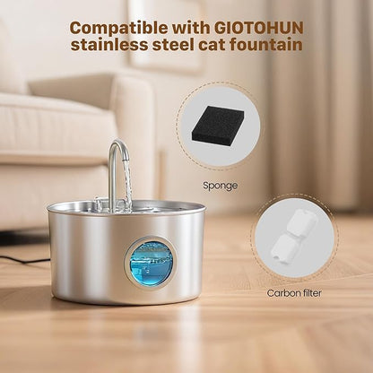 GIOTOHUN Cat Water Fountain Filter Replacement: 12 Cat Fountain Filter - Image 2
