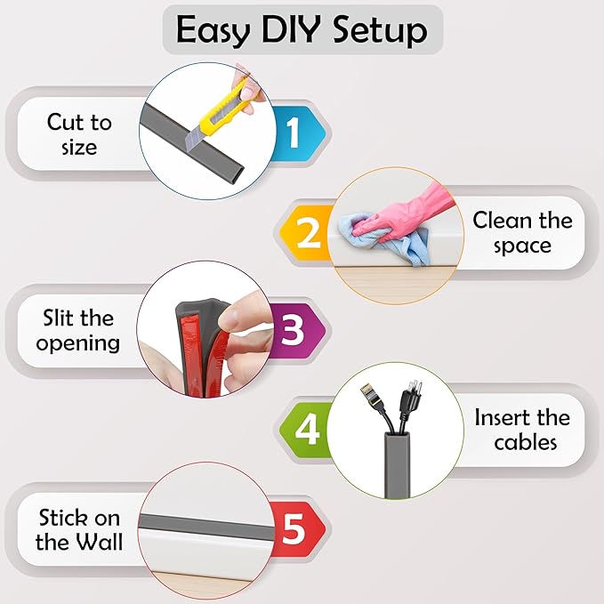 Rubber Bond TV Cord Hider Cable Protector - Image 6