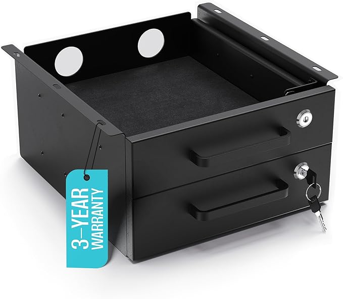 Under Desk Drawer Slide-Out – Lockable Metal Storage Drawers by COREMINDED