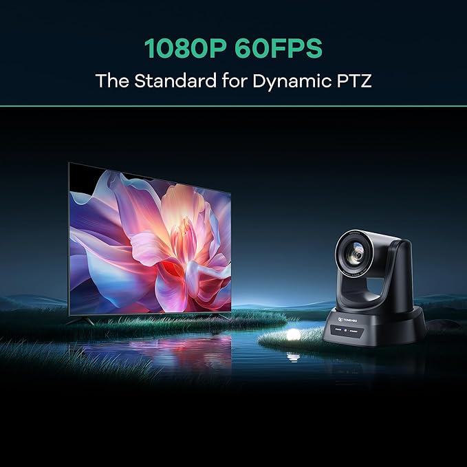 TONGVEO PTZ Camera AI Auto Tracking 12X Optical Zoom Conference Room Camera - Image 5