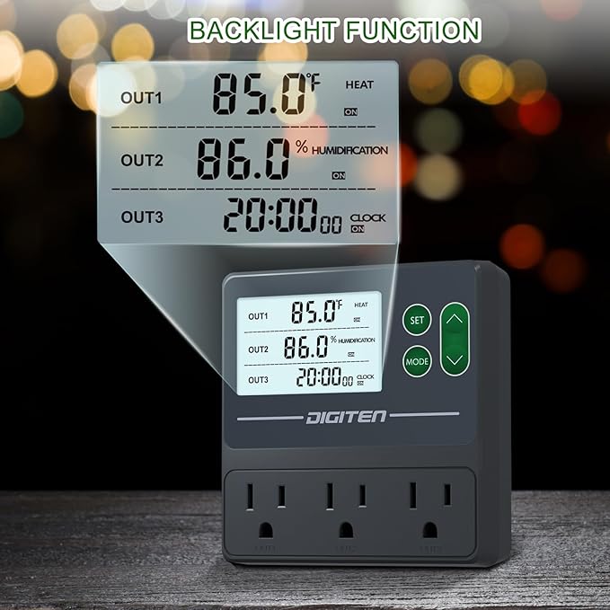 Dual Probe Temperature & Humidity Controller, Independent Sensors - Image 5