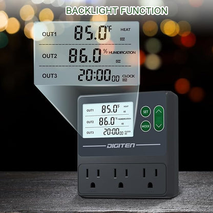 Dual Probe Temperature & Humidity Controller, Independent Sensors - Image 5