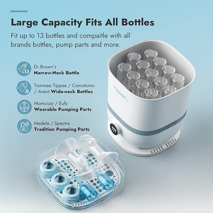Papablic Bottle Sterilizer and Dryer Pro Max, 13 Bottles Extra-Large Capacity - Image 5
