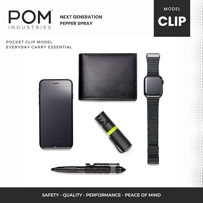 POM Pepper Spray Pocket Clip, Quick Flip Top Safety, Maximum Strength OC Formula - Image 5