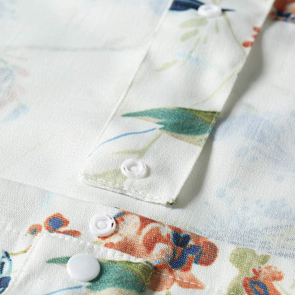 Bird Print Tie-Up Valance for Kitchen, 52 x 18, 1 Panel, Blue | Rod Pocket Top, Soft Botanical Style, for Bedroom and Dining Room Windows, Glare Reduction, Easy to Clean, Machine Washable