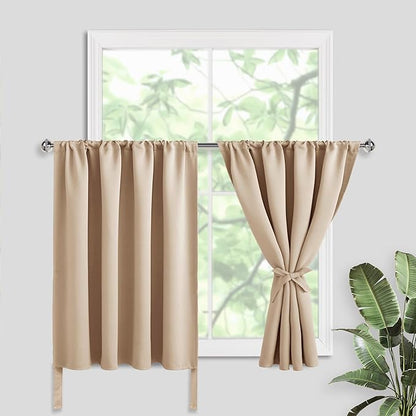 JIUZHEN Short Blackout Curtains by JIUZHEN