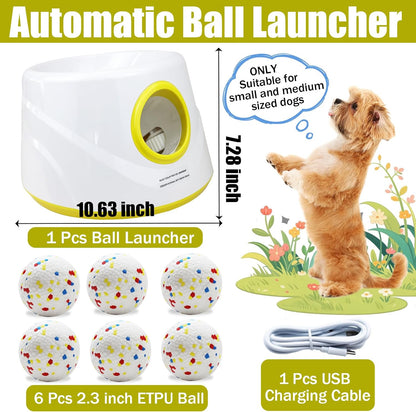magicorange automatic dog ball launcher shown in use