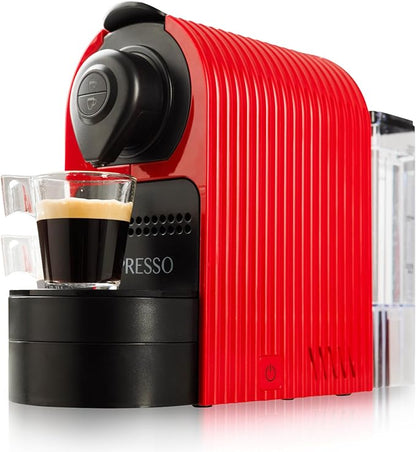 Mixpresso Red Espresso Coffee Machine – Compact 1400W Single Serve Coffee Maker by Mixpresso