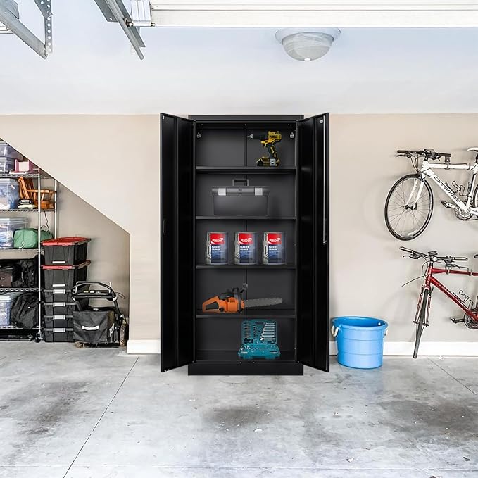 Storage Cabinet, 72 Inch Tall Metal Storage Cabinet - Image 9