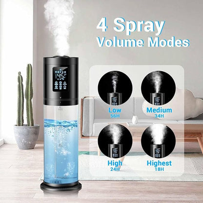 8L/2.1 Gal Humidifiers for Bedroom Large Room, 4 Levels Cool Mist Humidifier - Image 2