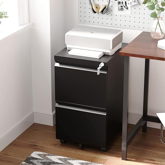 Letaya 2 Drawer Mobile File Cabinet - Image 7