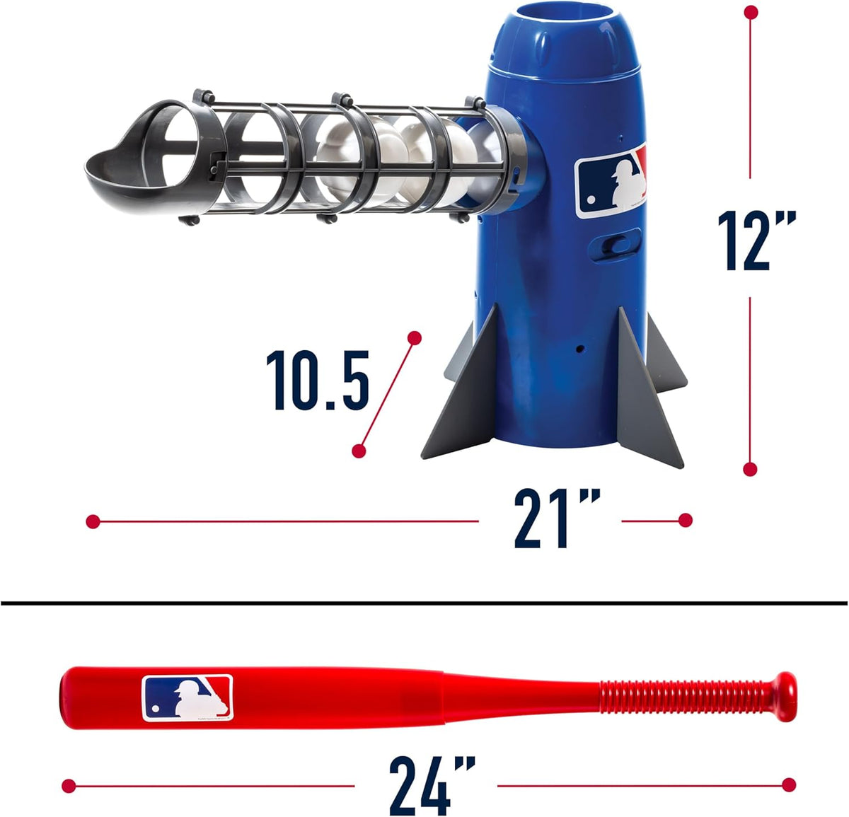 franklin sports pop rocket baseball hitting training aid, close-up detail