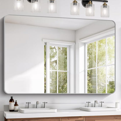 FORBATH 60x40 Inch Silver Bathroom Mirror by FORBATH