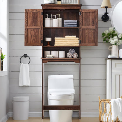 accohoho 67" tall farmhouse over the toilet storage, close-up detail